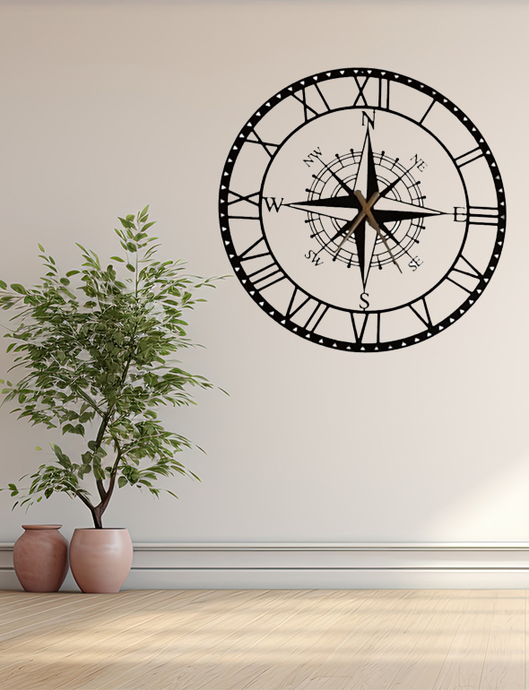 wall clock compass