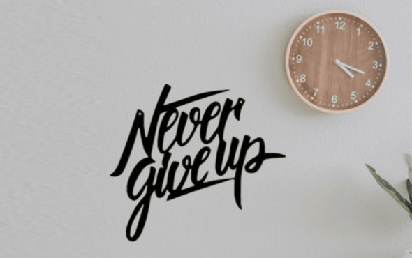 Never Give Up Wall Art